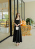 Sleeveless Square Deep Neckline A-Line Dress